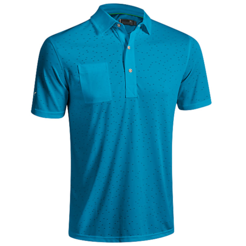 2016 Mizuno Digital Jacquard Polo Shirt - Blue