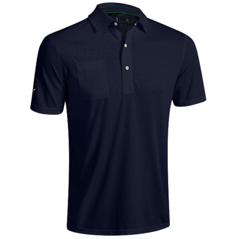 2016 Mizuno Digital Jacquard Polo Shirt - Navy
