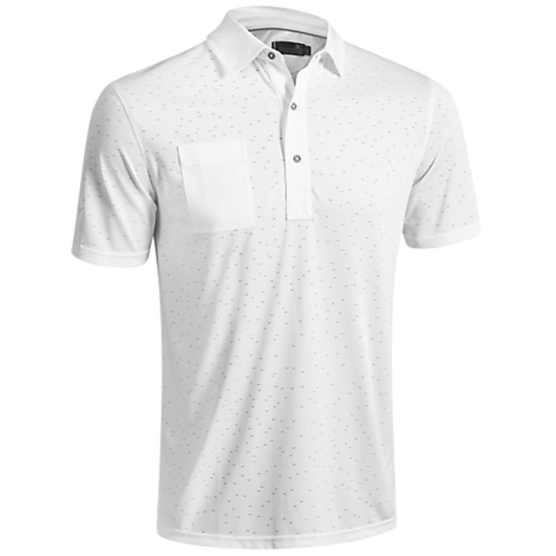 2016 Mizuno Digital Jacquard Polo Shirt - White