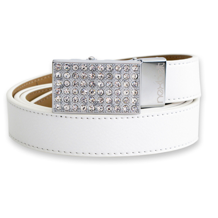 Nexbelt Sleek Series Belt - Crystal White at InTheHoleGolf.com