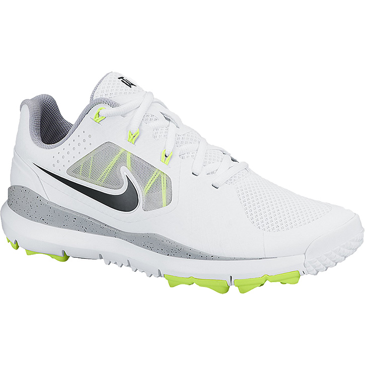 Nike TW '14 Mesh Golf Shoes - Mens White/Grey at InTheHoleGolf.com