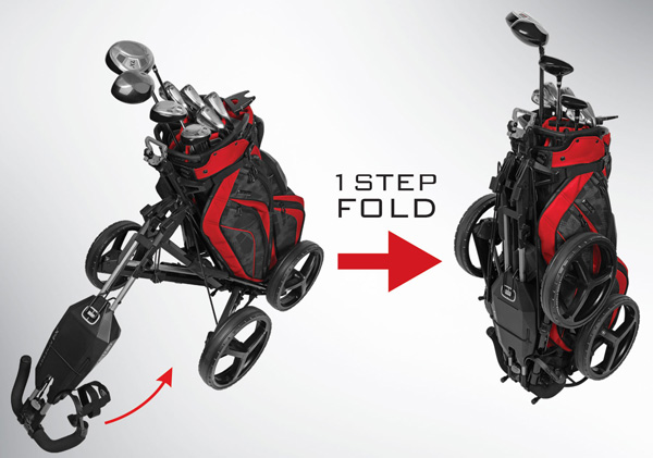 ogio synergy x4 golf push cart folding sequence