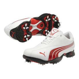 Puma Ace 2 Golf Shoes - Mens White/Red at InTheHoleGolf.com