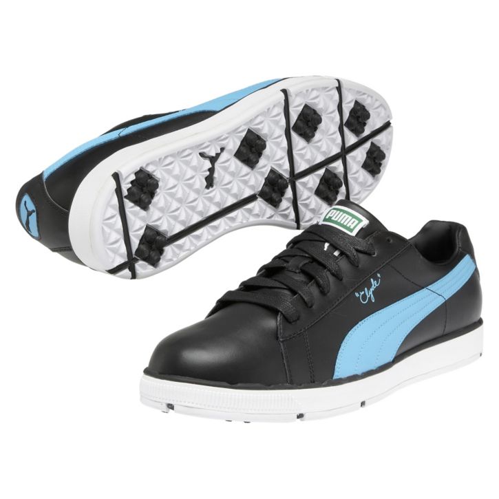 Puma PG Clyde Golf Shoes - Black/Blue 