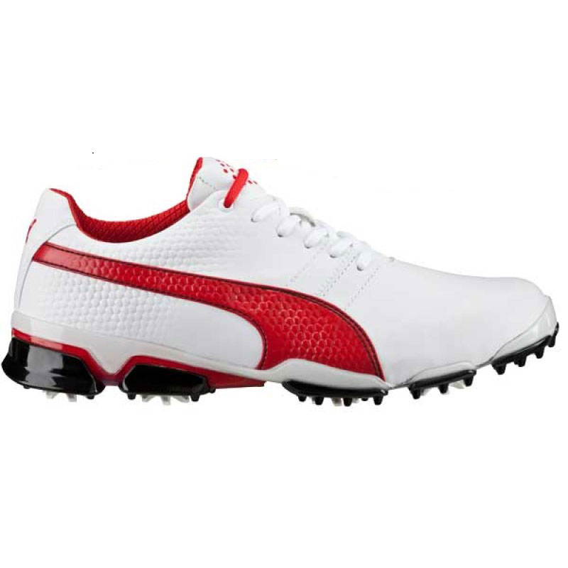 Puma Titan Tour Ignite Golf Shoes White/Red/Black at