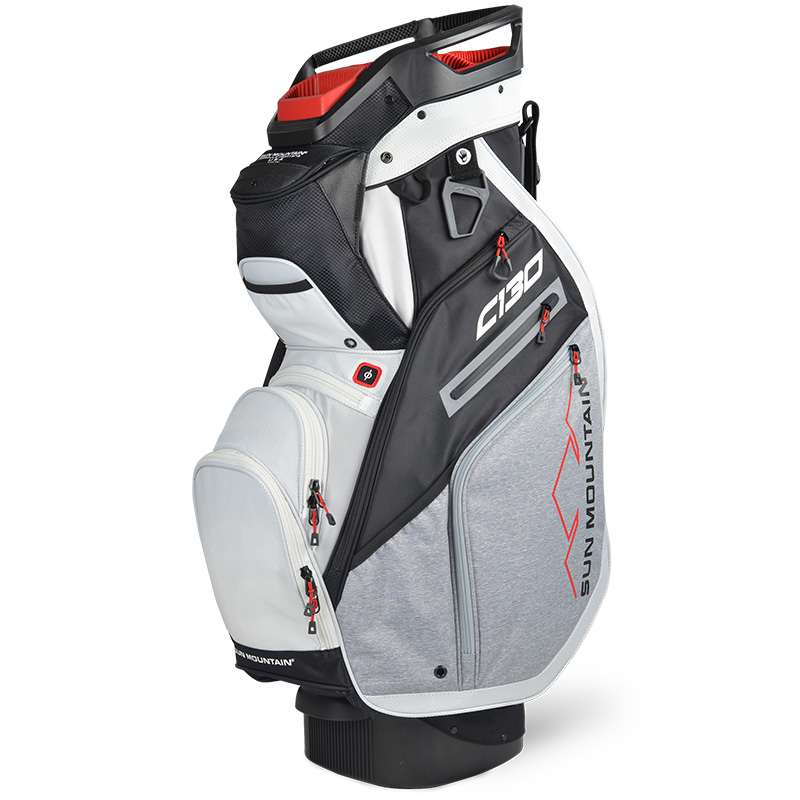 2023 Sun Mountain Mid Stripe Stand Bag - Black/Gunmetal/Red – The Clubroom