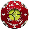 Sure Putt Pro Golf Green Reader & Golf Putting Aid - Red Poker Chip