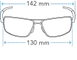Tifosi Czar Sunglass Dimensions