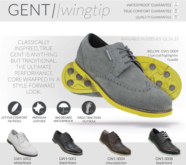 true linkswear true gent wingtip golf shoes